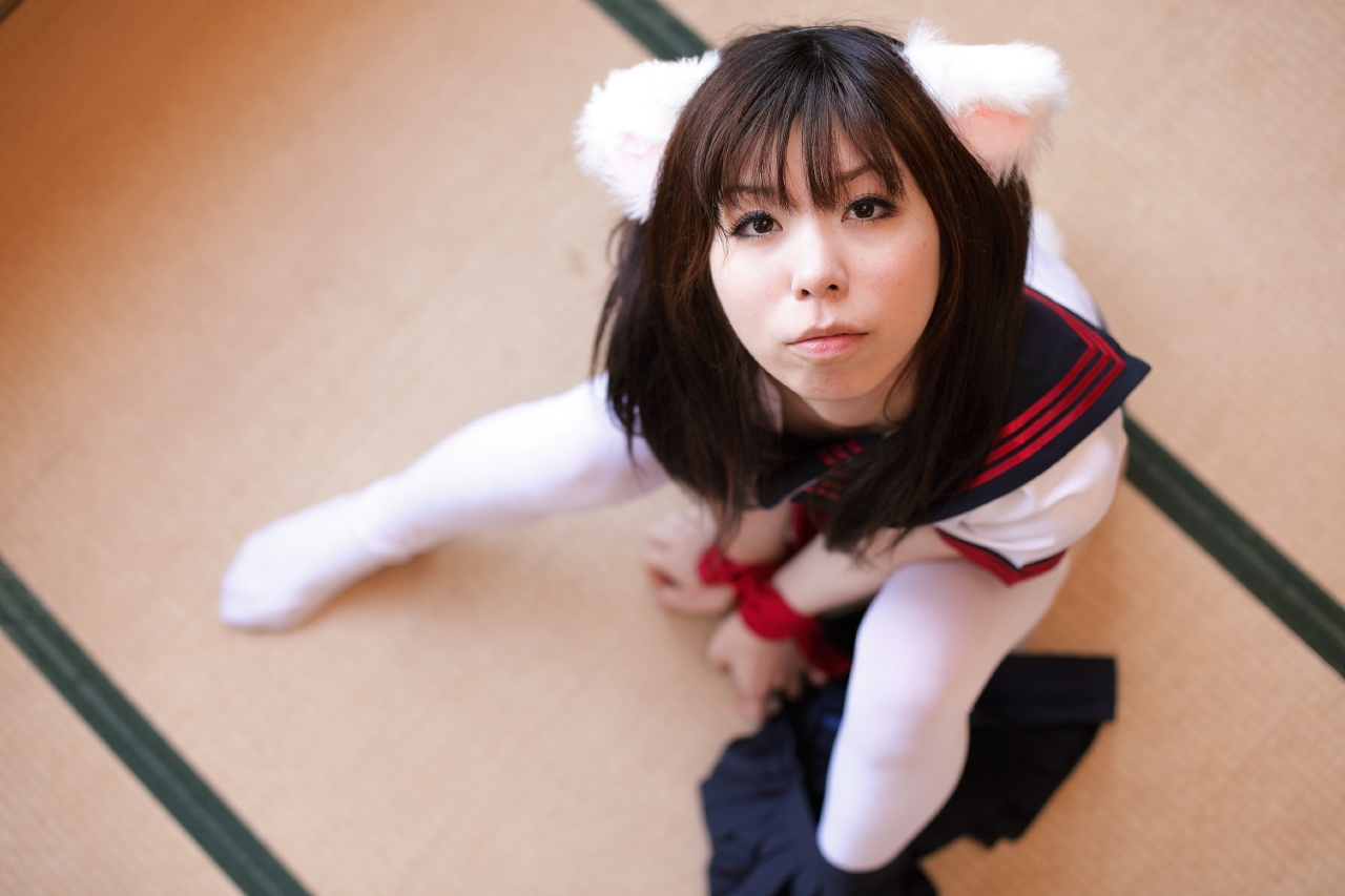 [Cosplay] 2013.04.05 Neko  School Girl - 2 Cosplayers